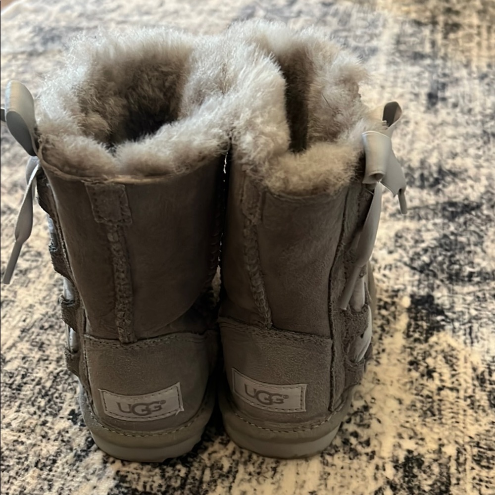 UGG Gray Fur-Lined Boots
